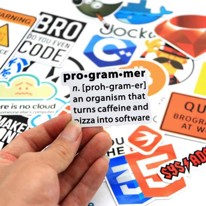 Наклейка разработчика 100 шт. программирующее устройство для хакеров геоков Java JS