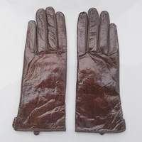nh genuine leather gloves for women winter keep warm brown real goatskin leather gloves super discount clearance sale kcl