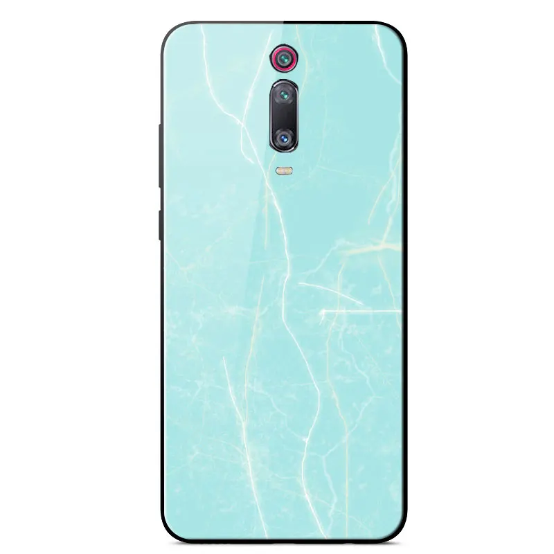 

For Xiaomi 9T Pro Case Painted pattern Mirror high quality Tempered glass shockproof Back Cover For Xiaomi 9T 9T Pro Phone Cases