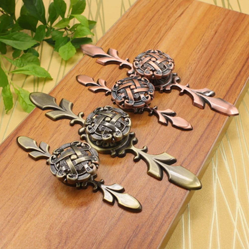 Античная бронзовая круглая полая ручка для шкафа дверная ящика с одним