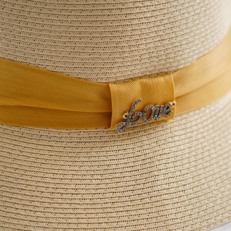 

[PTAH] Summer New Women Sun Hat UPF 50+ Wide Brim Roll-up Straw Lightweight Foldable Beach Cap Breathable Sun Protection Visors