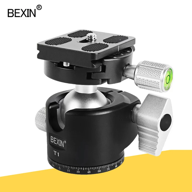 

BEXIN T1 Tripod Head Panoramic Head Ballhead Low Profile Compact Ball Head Monopod Heads Video Mount For DSLR Camera