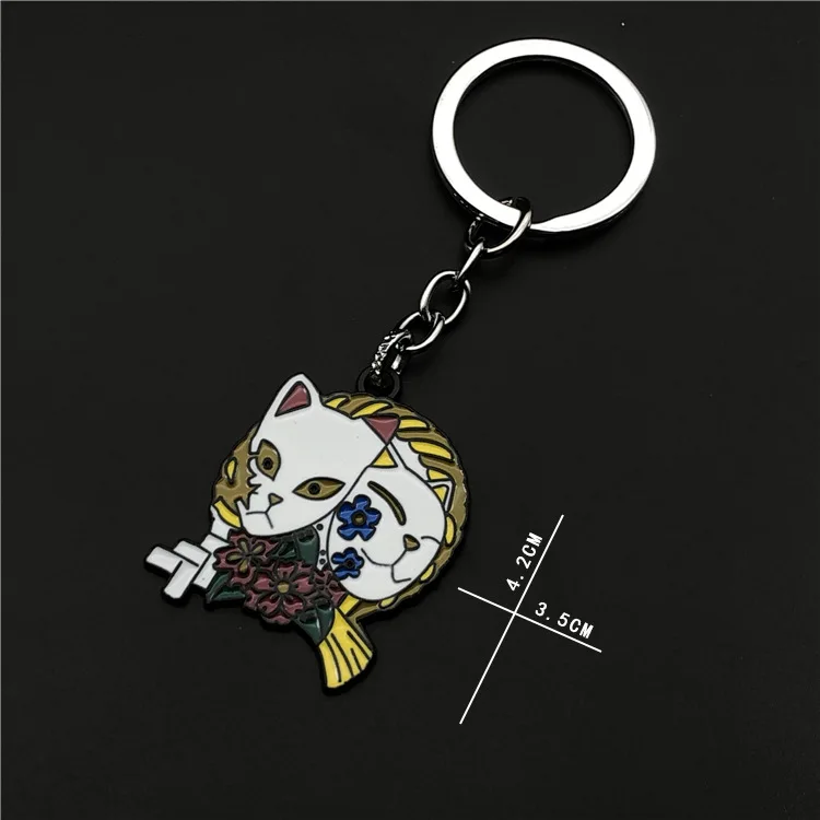 

New Anime Demon Slayer Kamado Tanjirou Kamado Nezuko Metal Keychain Double-sided Keyring Gift 3.5-6CM