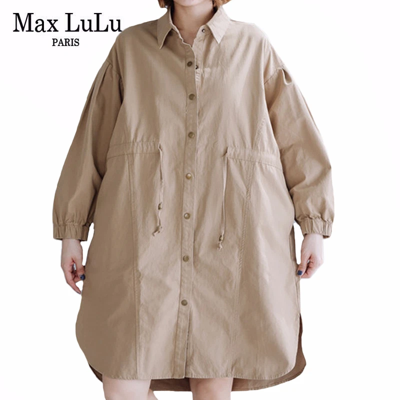 Женские винтажные блузки Max LuLu повседневные свободные длинные рубашки в