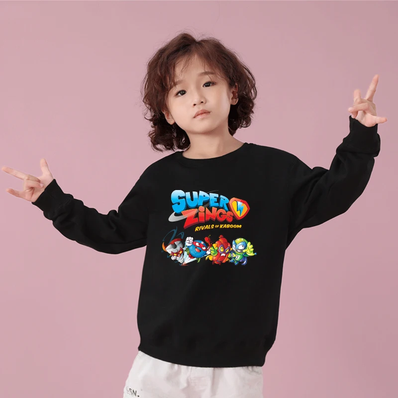 

Casual O-Neck New Child Game Super Zings Sweatshirts Cartoon Printed Kids Superzings Sportswear Baby Boys Girls Hoodie Pullover