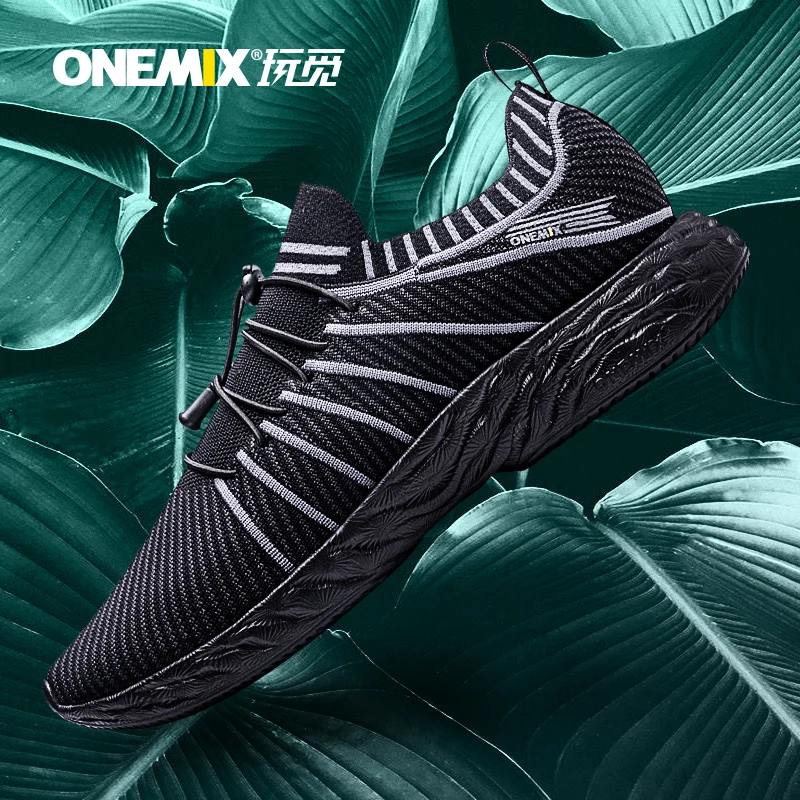 

ONEMIX Waterproof Running Shoes for Men Breathable Light Women Training Walking Sneakers Outdoor Trekking Slip-on Sports Shoes