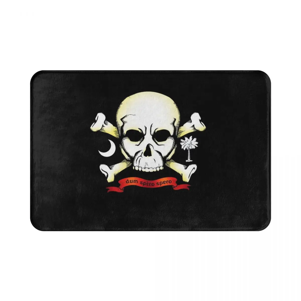 

40 см х 60 см, Хэллоуин, Череп, праздничное украшение, впитывающий нескользящий дверной коврик, коврик для ванной, напольный коврик