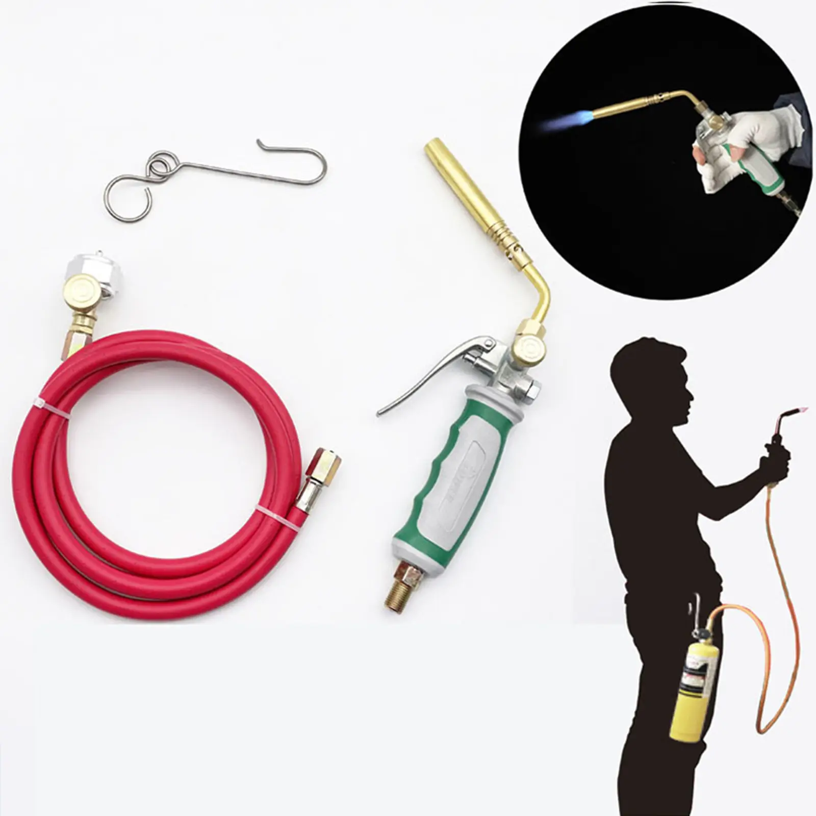 

MAPP Torch with 1.6 M Hose, Brazing, Brass Propane Gas Torch