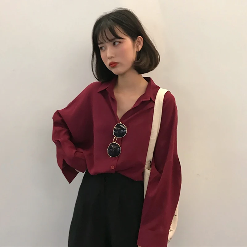 Женская модная Повседневная шифоновая рубашка BW60 хит продаж Осень зима