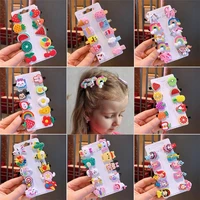 10pcs set cartoon hairpins for girls children fashion fruit barrette sweet colorful hair clips kids baby gifts hair accessories
