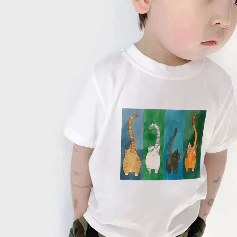 

2020 Sloth Kawaii Cute Boys Tops Vogue Casual Design Girls Shirts Kids T Shirt O-neck Children T-shirt Girl Harajuku Aesthetics