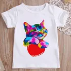 Футболка с рисунком кота на удачу, детская одежда с 3D принтом, футболки для мальчиков и девочек, летняя одежда, Популярная Новая повседневная футболка 2021