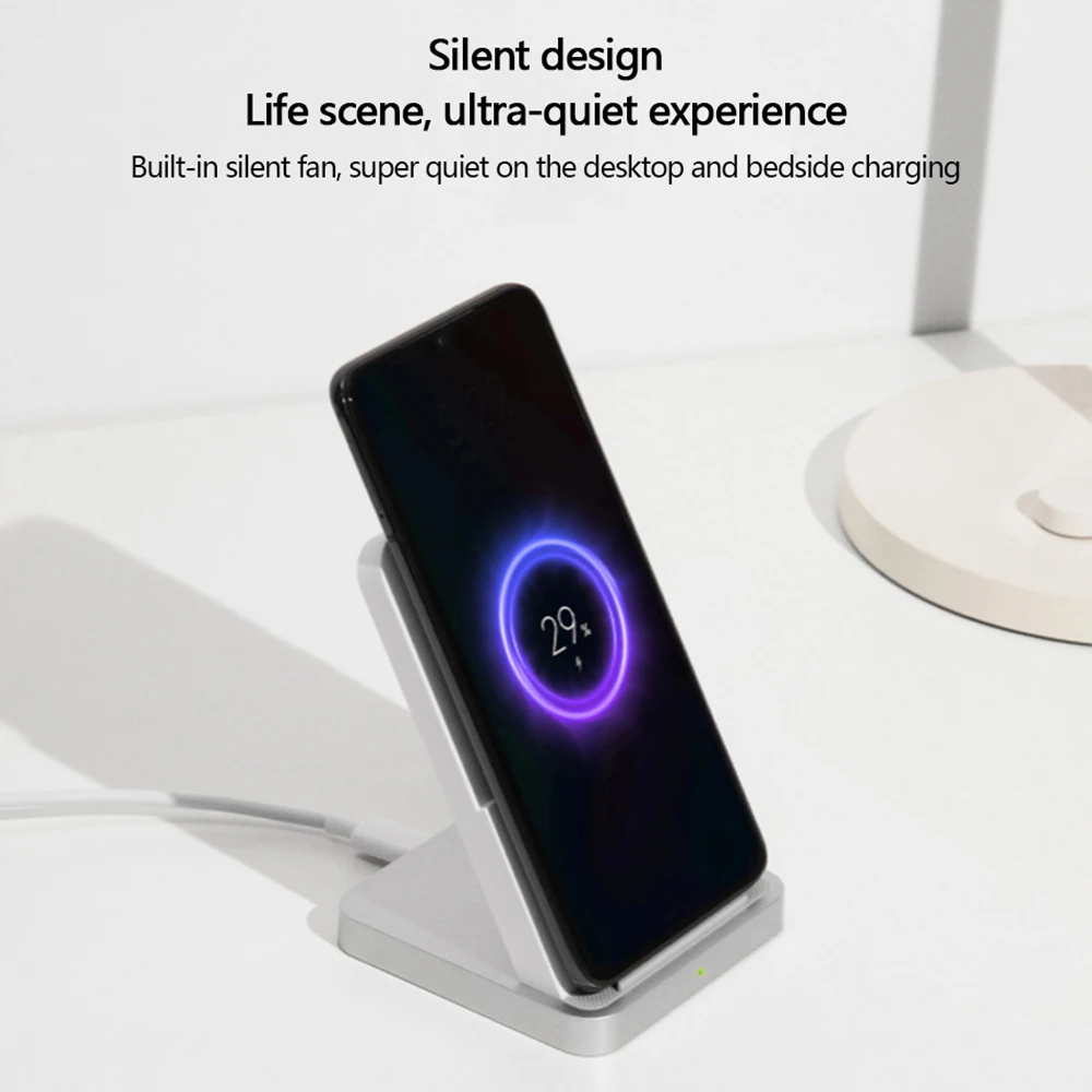 Оригинальное Беспроводное зарядное устройство Xiaomi вертикальное с воздушным