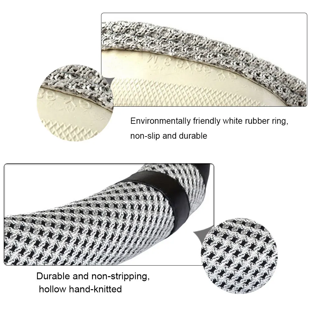 DSYCAR 1 шт. из искусственной кожи чехол рулевого колеса автомобиля s 38 см ледяной