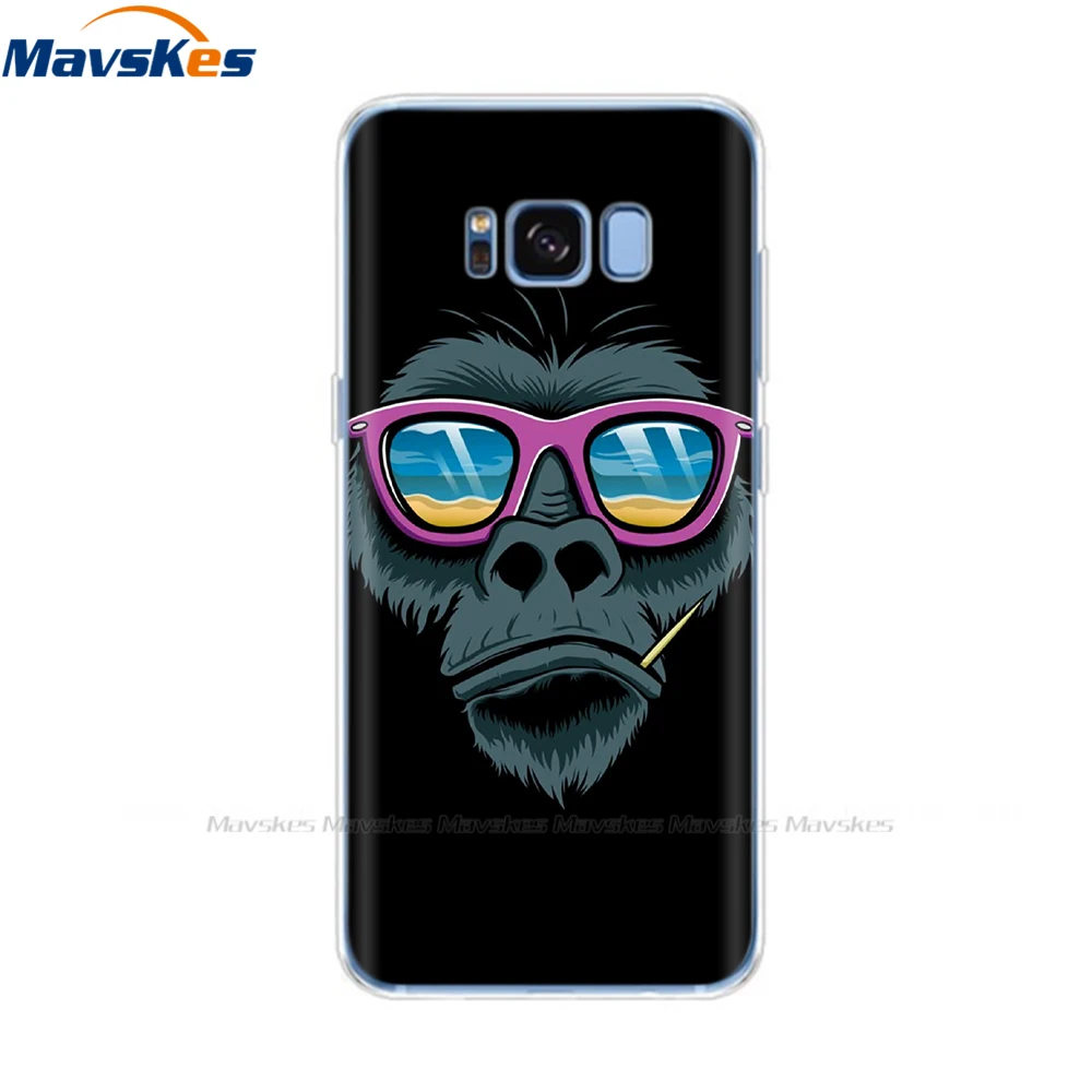Soft TPU Case for Samsung Galaxy S8 Cute Flower Cat Phone Cover 360 Full Protective Coque for SamsungS8 GalaxyS8 Plus S8+ Funda