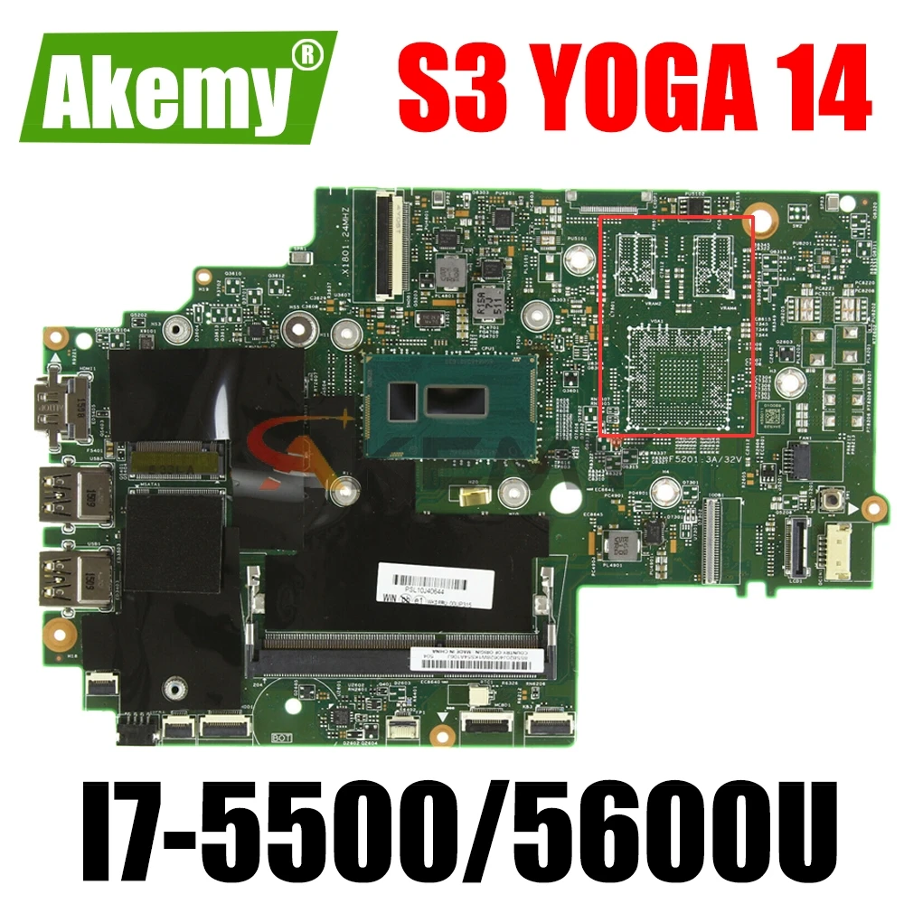 

For Lenovo Thinkpad S3 YOGA 14 13323-2 448.01110.0021 Laptop motherboard CPU I7-5500/5600U DDR3 100% fully tested