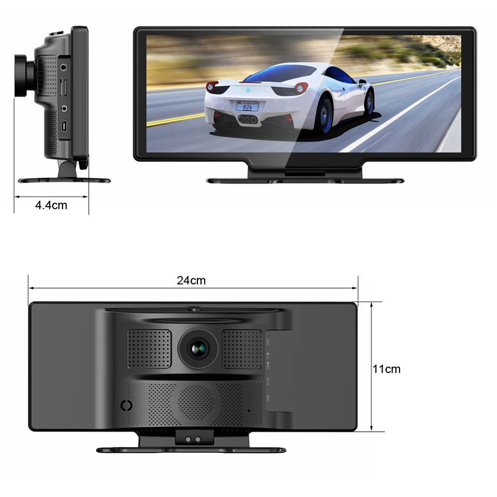 Автомобильный видеорегистратор, 4G, GPS, приборная панель, 1080P FHD, двойной объектив, Android 8.1, Автомобильный видеорегистратор с камерой заднего вида (art.: 3920b901cfbce) - 3920b901cfbce