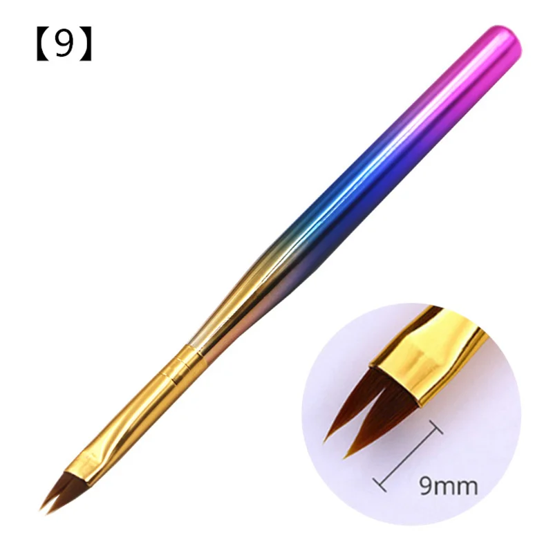 9 Style Nail Art Pen Brush French Tips Smile Moon Shaped Acrylic UV Gel Polish Painting Drawing Gradient Manicure Tool