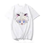 Футболка Hunter X Hunter Chibi Cat Killua Мужская, милые топы, мультяшный рисунок, Karate Graphic, футболка унисекс, Харадзюку