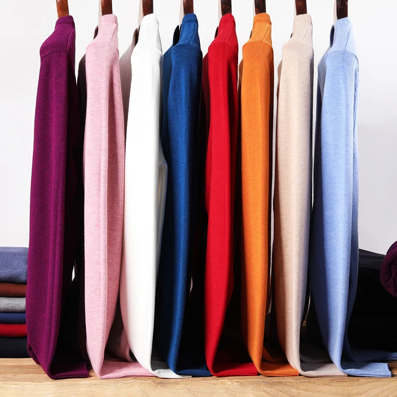 

Casual Men Clothing Slim Sweater Classic Solid Color Male Knitting Pullover V-Neck Homme Blend Keep Warm Sweaters