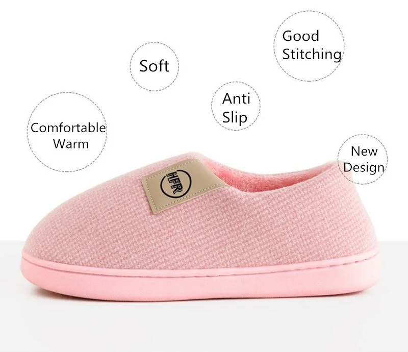 Winter Warm Shoes Woman Men Indoor Slippers Soft Plush Lovers Home Floor Slipper Anti-slip Ladies Bedroom Slides SH08212