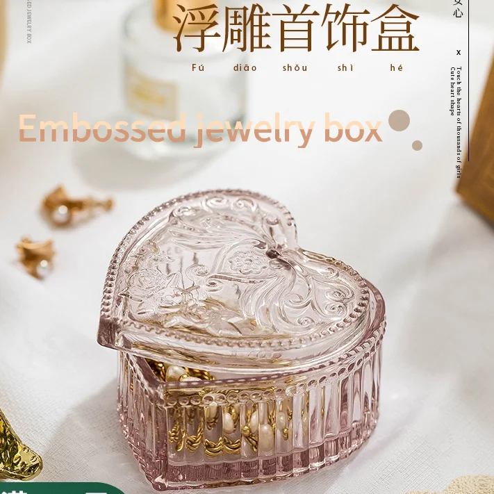 

Pink Small Makeup Organizer Storage Drawer Gift Dustproof Jewelry Box Transparent Makeup Organizadores Desktop Organizer BK50SS