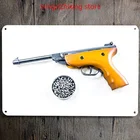 Isaazon 5,5 мм 22 калибра пистолет с воздушными гранулами 7,5 Joule Energy настоящая деревянная металлическая настенная вывеска