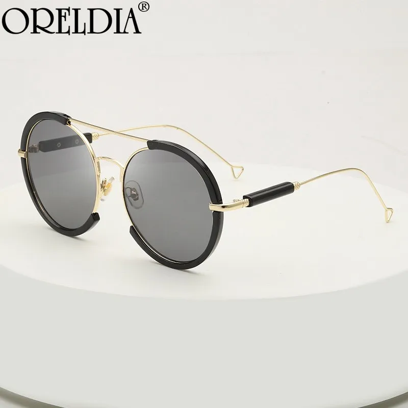 

Винтажные круглые солнцезащитные очки в стиле панк, 2021, женские, большие оправы, солнцезащитные очки, мужские, Роскошные, брендовые, в стиле ...