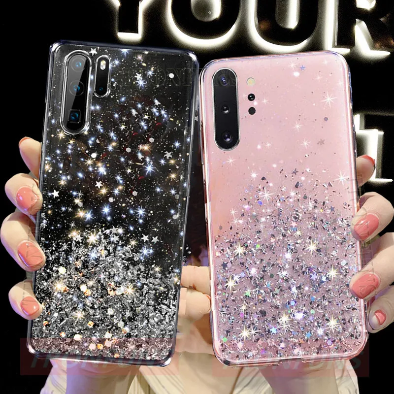 Мягкий Блестящий Прозрачный чехол из ТПУ для Huawei Mate 30 20 Lite P20 P30 10 9 Pro P10 P9 P8 2017