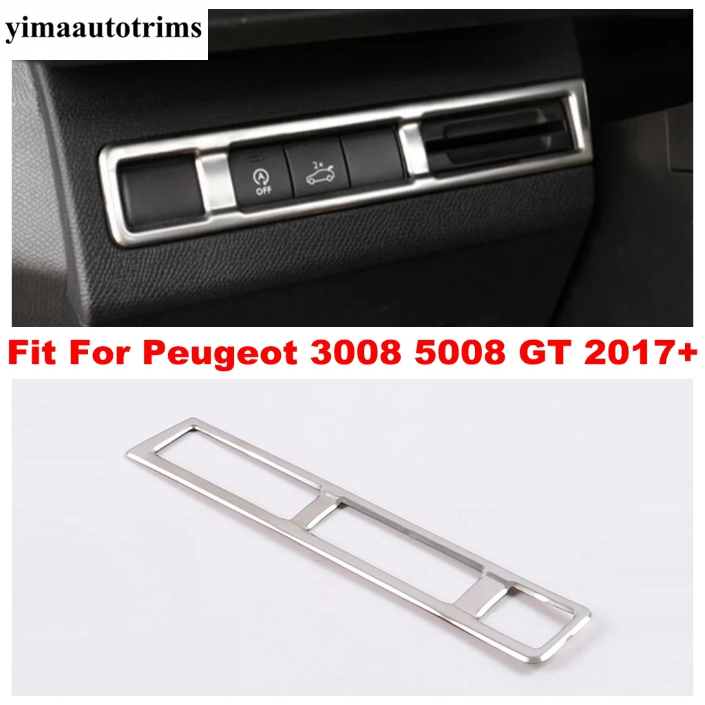 

Head Light Lamp Control Switch Button Bezel Cover Trim Stainless Steel Interior Accessories For Peugeot 3008 5008 GT 2017 - 2022