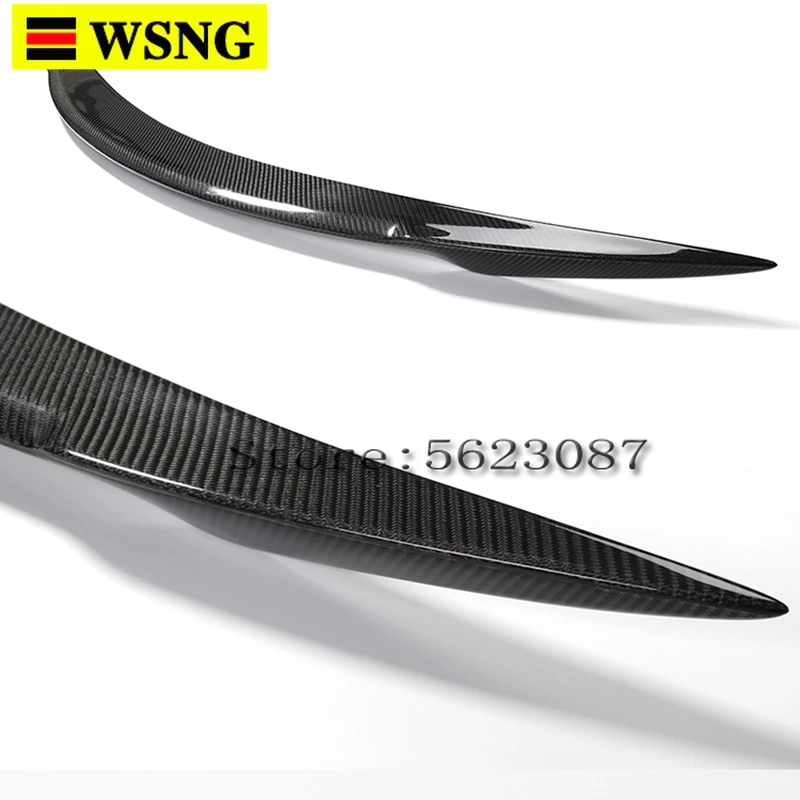 

For Tesla Model S 2015-2017 Rear Wing Spoiler, Trunk Boot Wings Spoilers carbon fiber 3M Paste