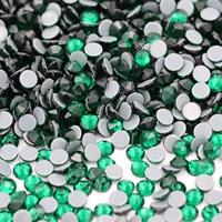 ss3 ss34 hotfix rhinestones emerald green flat back iron on hot fix strass crystals for transfer designs fashion colors