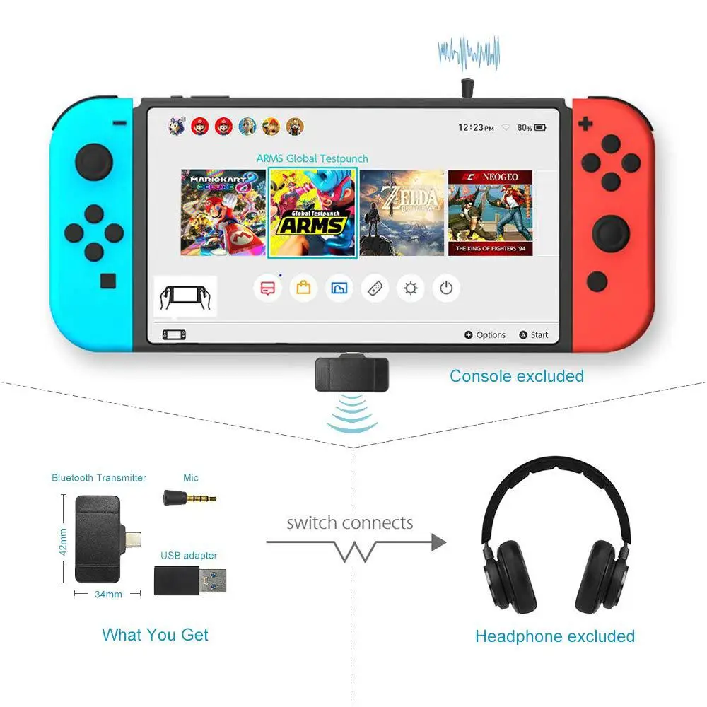 Аудиоадаптер Bluetooth передатчик поддержка голосового чата aptX с низкой задержкой