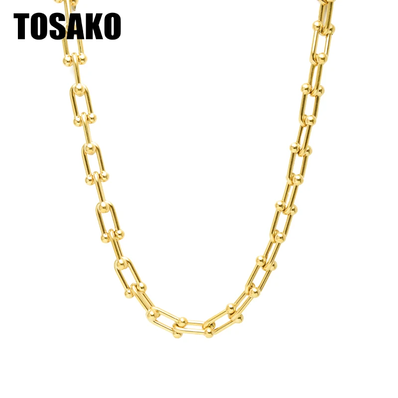 

Ожерелье в форме подковы TOSAKO, женское массивное ожерелье, трендовые ювелирные изделия для женщин