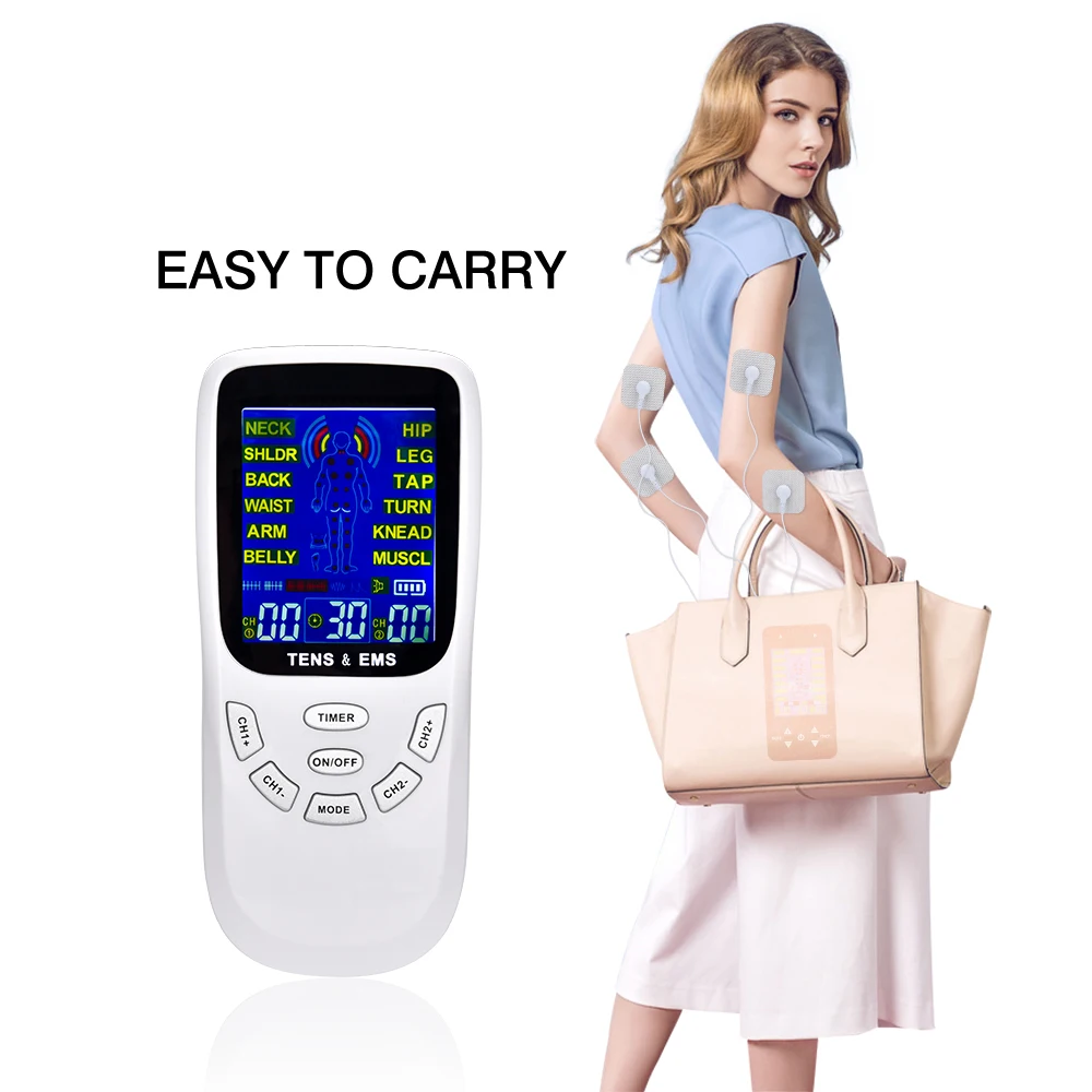 12 режимов десятки массажер для тела электрико ems терапия пульс стимулятор мышца