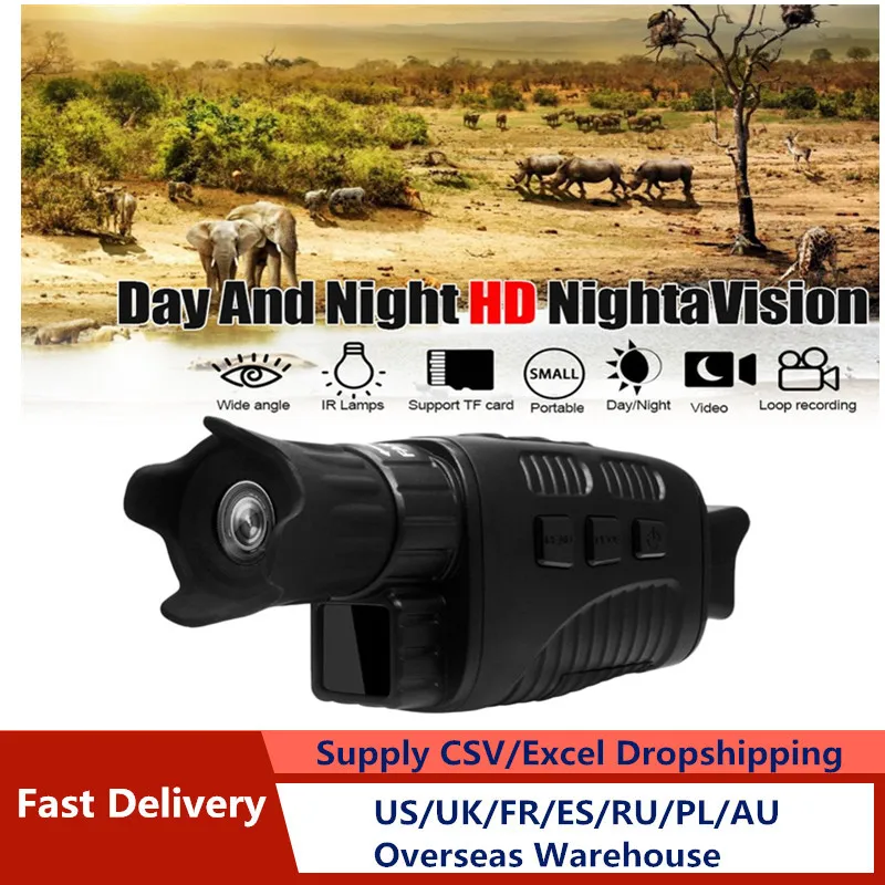 Полностью черный Ночное видение прибор инфракрасного обнаружения 300 м видно в 10