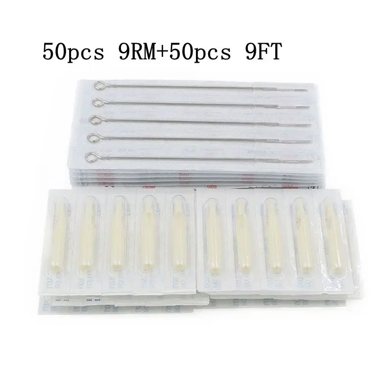 50pcs (9RM+9FT) tattoo needles tips &amp TIP TOP White for Tattoo Nozzle Tips Plastic Needle Tubes free shipping | Красота и здоровье