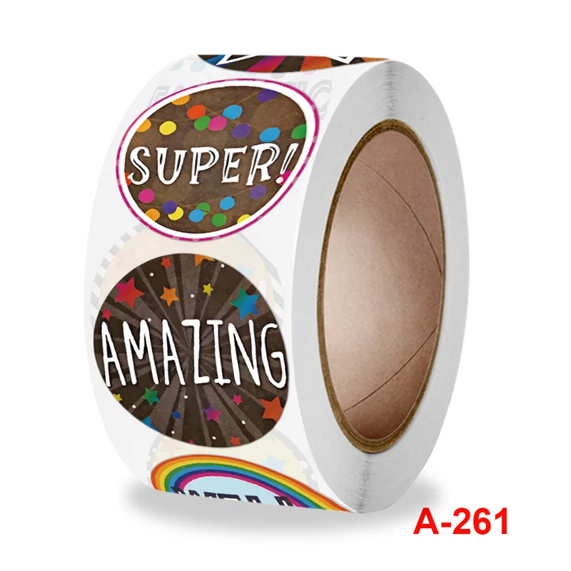 

Letters Encourage Stickers Round Cartoon Seal Label Handmade Scrapbooking Envelope Stationery Sticker 1 Inch