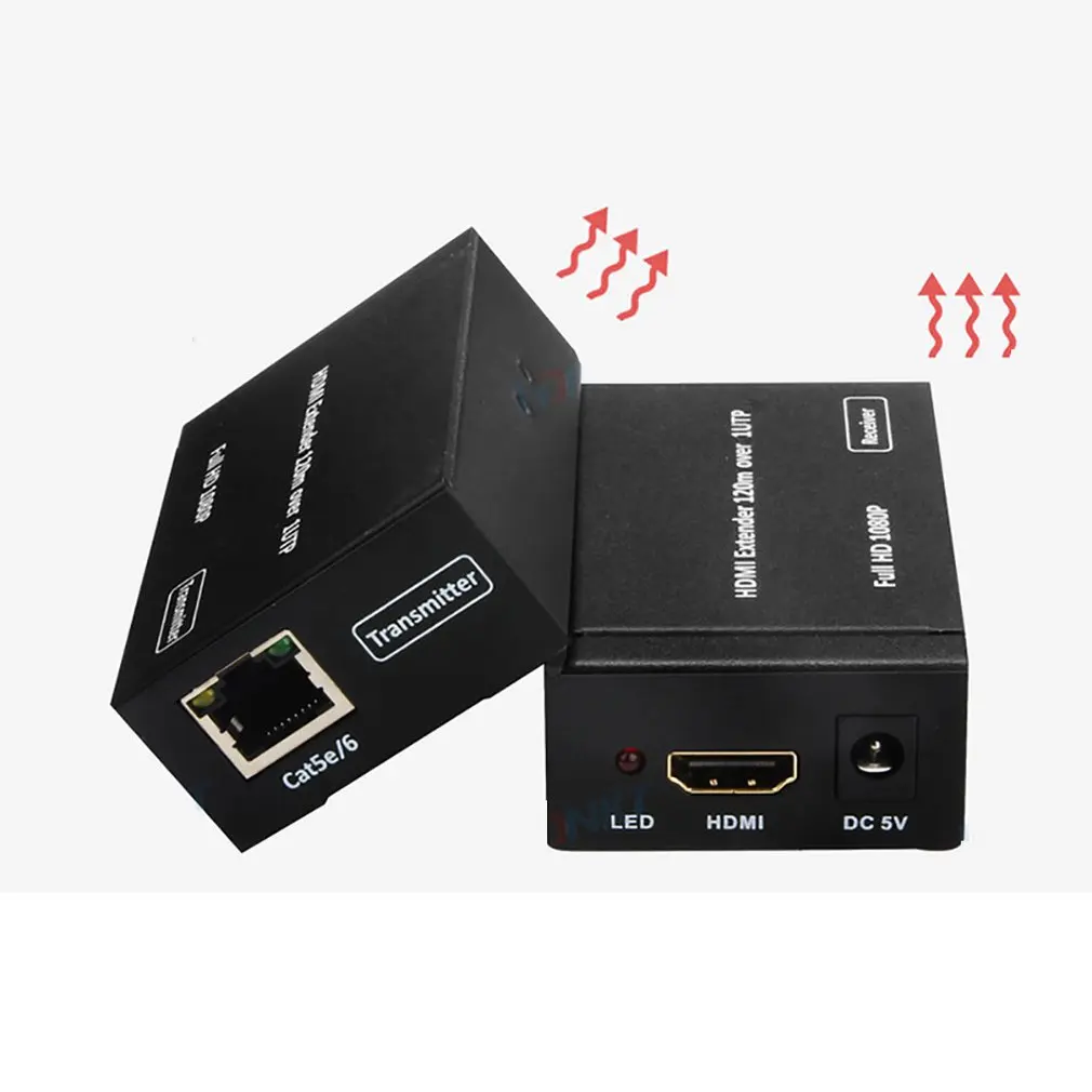 Hdmi удлинитель 60 м 120 по Ethernet tcp/ip rj45 cat5e cat6 HDMI сплиттер hdmi передатчик приемник для hd