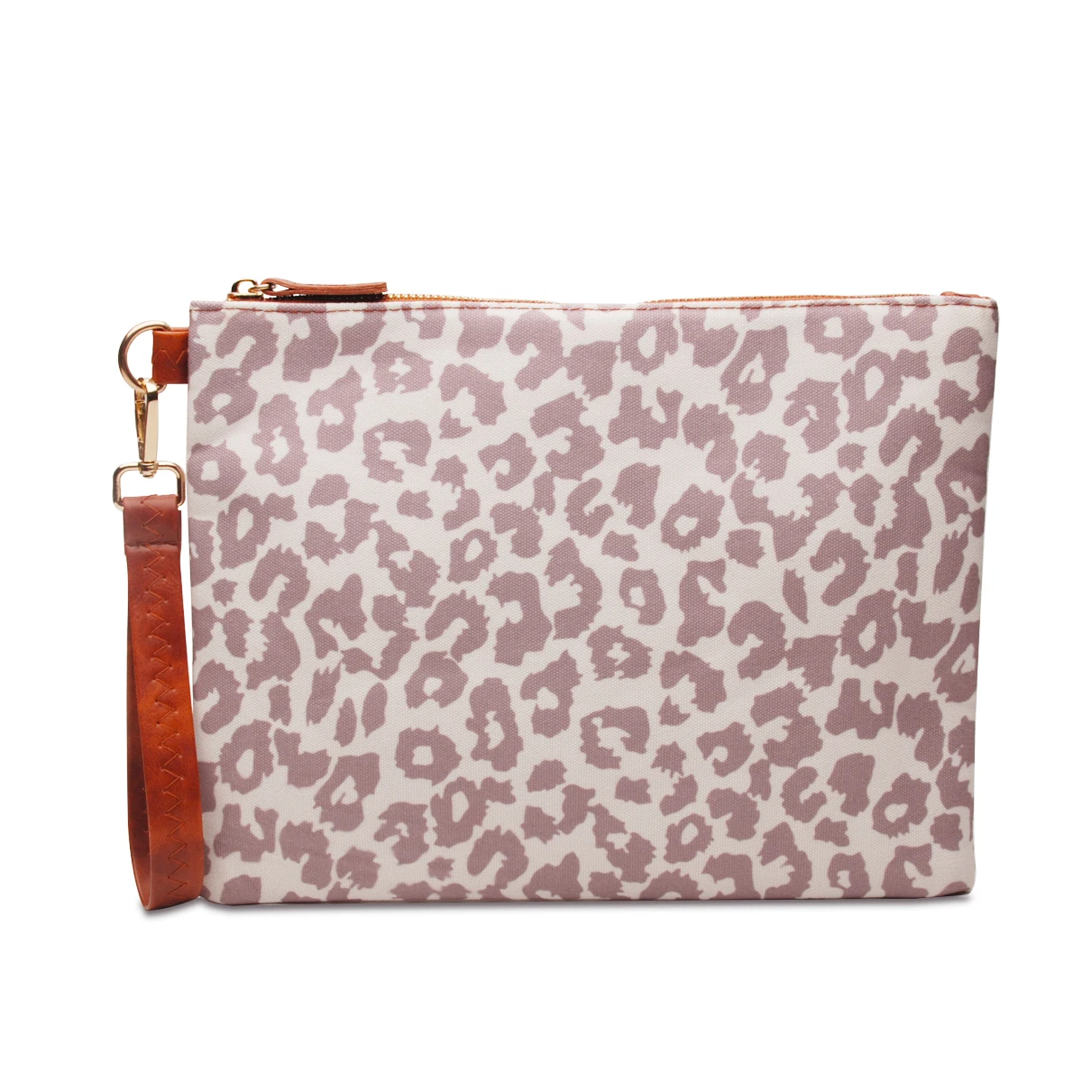 

1 шт. Прямая поставка 11*8,5 дюймов Холщовая Сумка для макияжа с леопардовым принтом большая женская сумочка с ремешком на запястье Женская