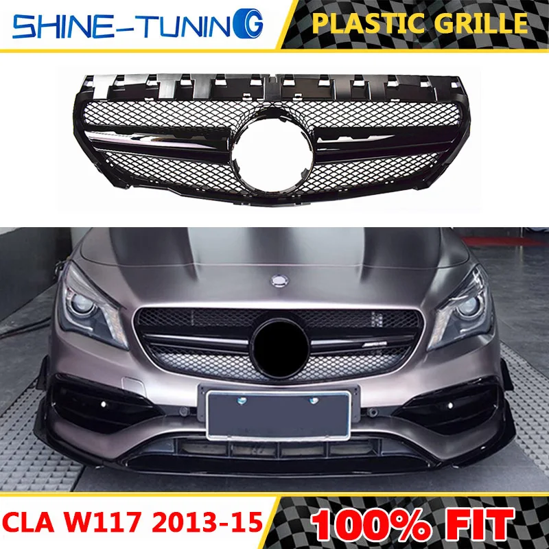 Решетка для радиатора CLA class W117 CLA200 CLA250 CLA45 AMG 2013 2016 без центрального логотипа|amg