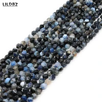 wholesale natural stone dragon pattern agate necklace beads 6mm8mm10mm blue faceted bracelet bead making diy earring accessories