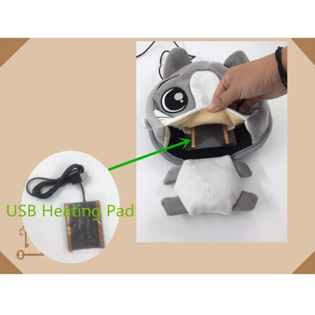 Плюшевая ткань и Резина питание от USB милые Cartoo животные USB с подогревом коврик для мыши грелка рук коврики для мыши с защитой запястья 1 шт