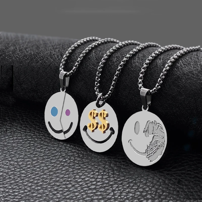 Модное ожерелье с символом из титановой стали в стиле панк-стрит для мужчин и