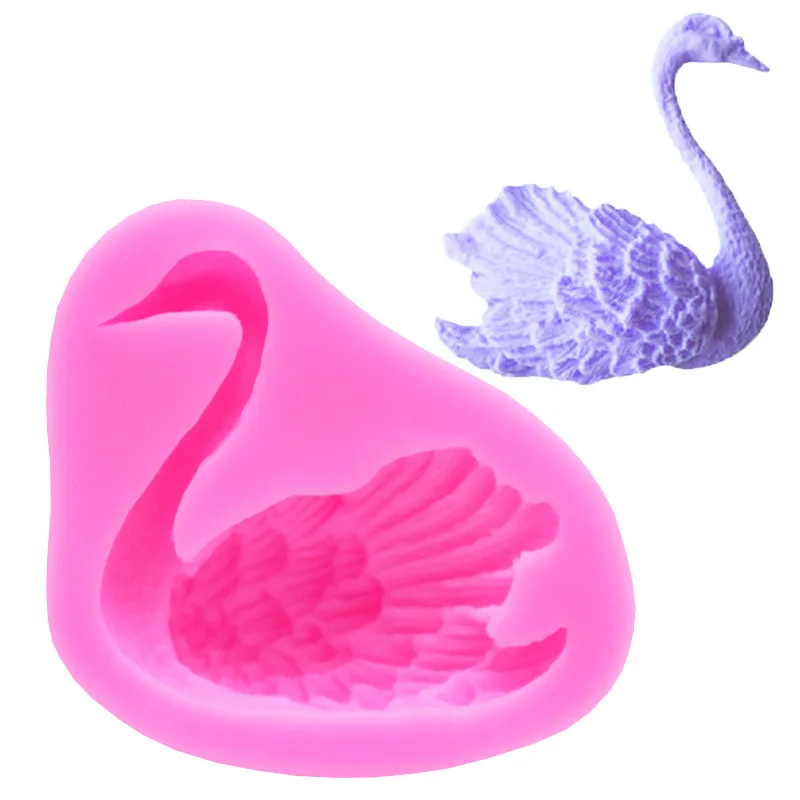 1 шт. Лебедь Силиконовые формы Fondant (сахарная) ремесло торт Конфета шоколад