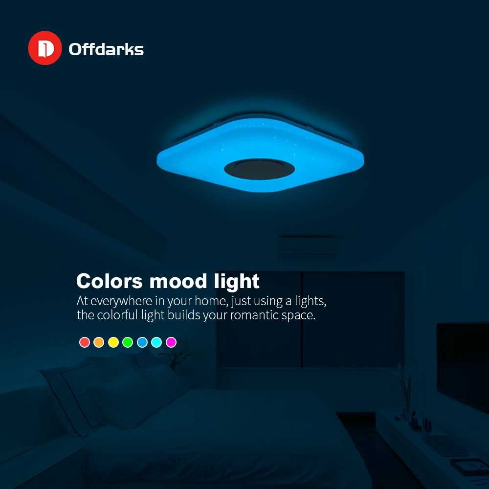 Современный Интеллектуальный светодиодный потолочный светильник управление