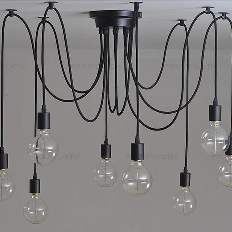 Лофт американский Промышленный Склад винтажные потолочные лампы Эдисона для