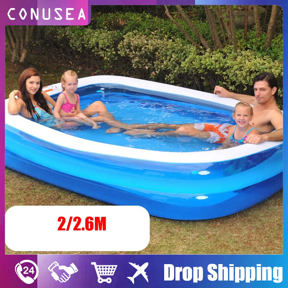 

2/2.6M Summer Inflatable Swimming Pool Large Pools for Family Children Kids Removable Framed Pool for Cottages Alberca Water Toy