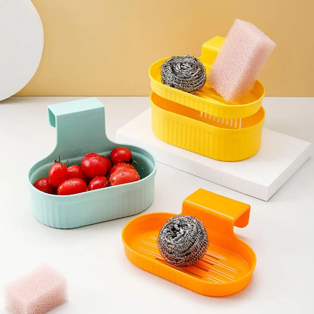 Eco-friendly Practical Double Tier Hanging Drain Basket Lightweight Sink Tray Space-Saving for Household | Дом и сад