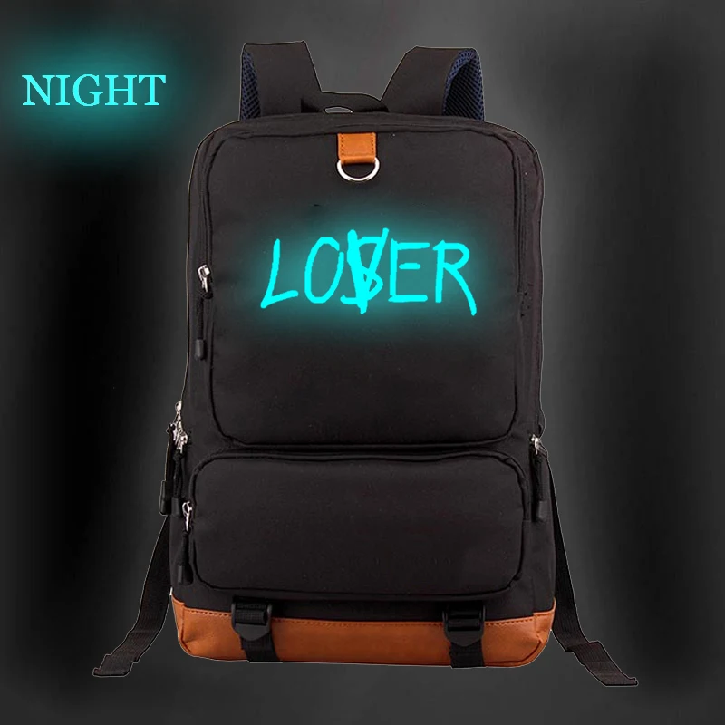 

Светящийся рюкзак с принтом для влюбленных, школьная сумка для мальчиков и девочек-подростков, Мужской Женский дорожный рюкзак для ноутбук...